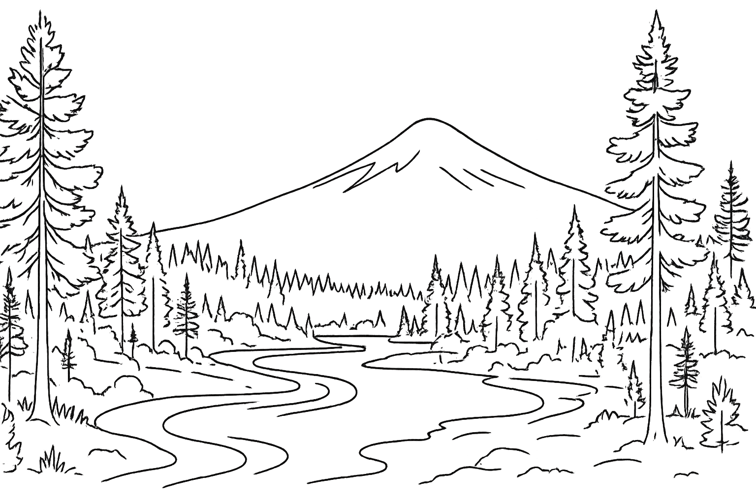 Sunriver line art